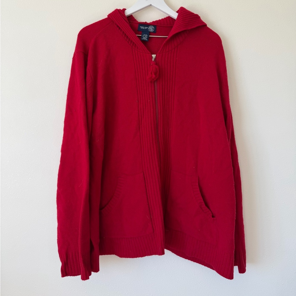 Women’s Red Venezia Wool Zip Up Jacket